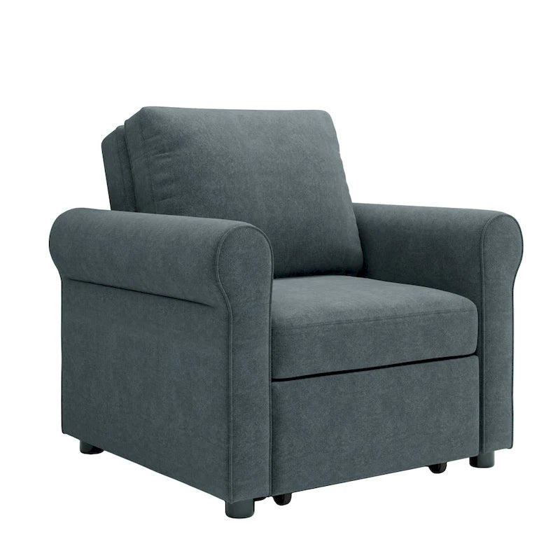 Linen 3-in-1 Convertible Sleeper Chair - Single