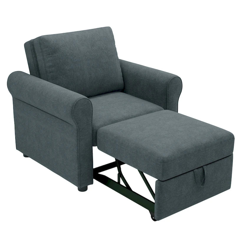 Linen 3-in-1 Convertible Sleeper Chair - Single