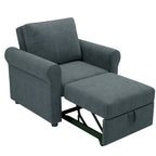 Linen 3-in-1 Convertible Sleeper Chair - Single