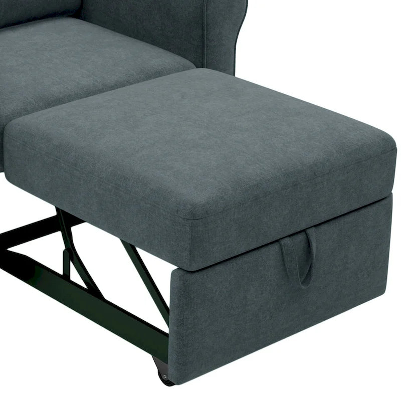 Linen 3-in-1 Convertible Sleeper Chair - Single