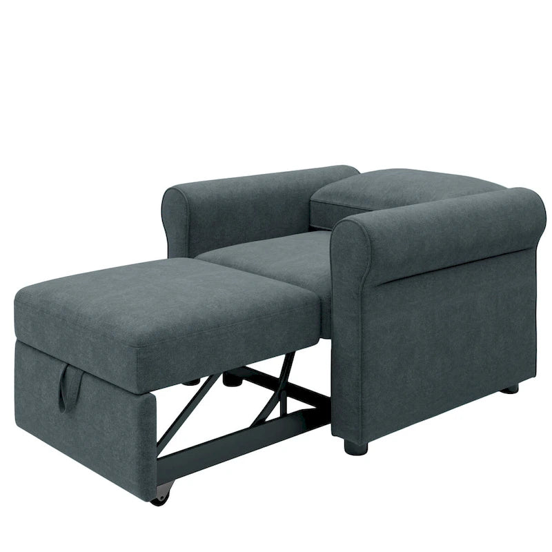Linen 3-in-1 Convertible Sleeper Chair - Single
