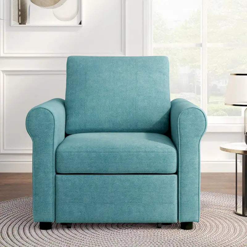 Linen 3-in-1 Convertible Sleeper Chair - Single