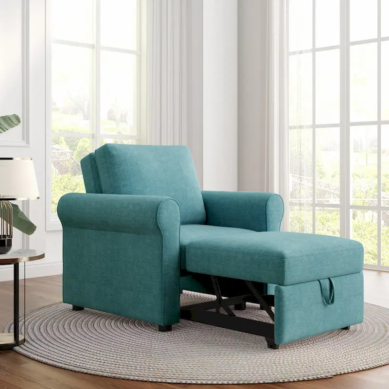 Linen 3-in-1 Convertible Sleeper Chair - Single