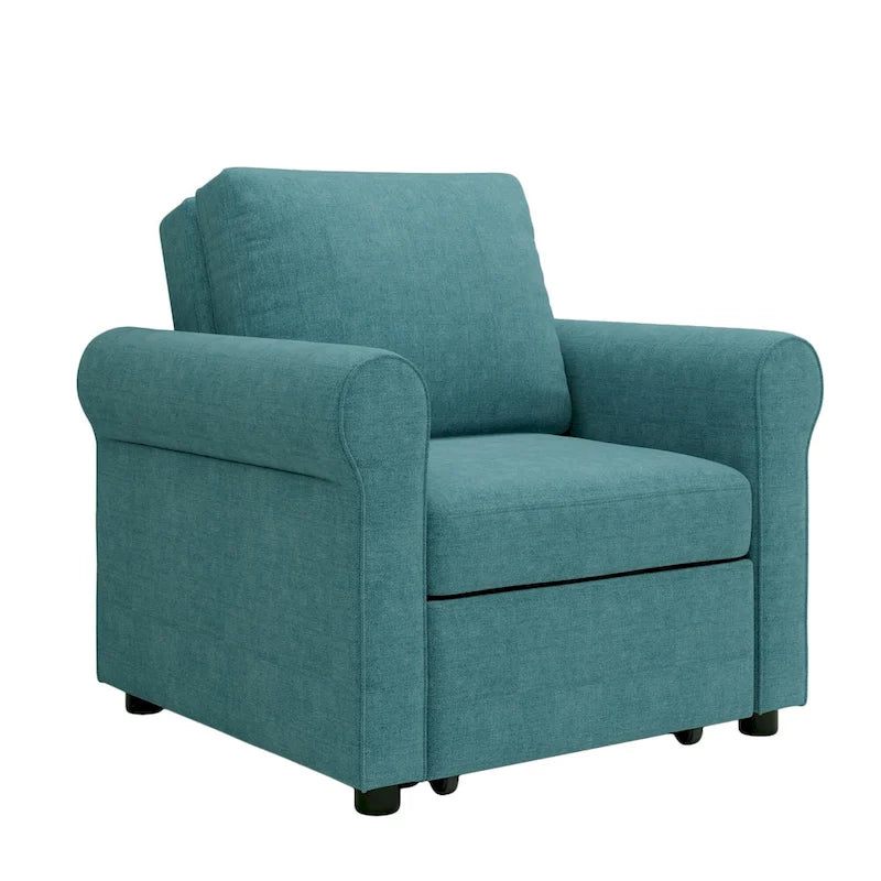 Linen 3-in-1 Convertible Sleeper Chair - Single