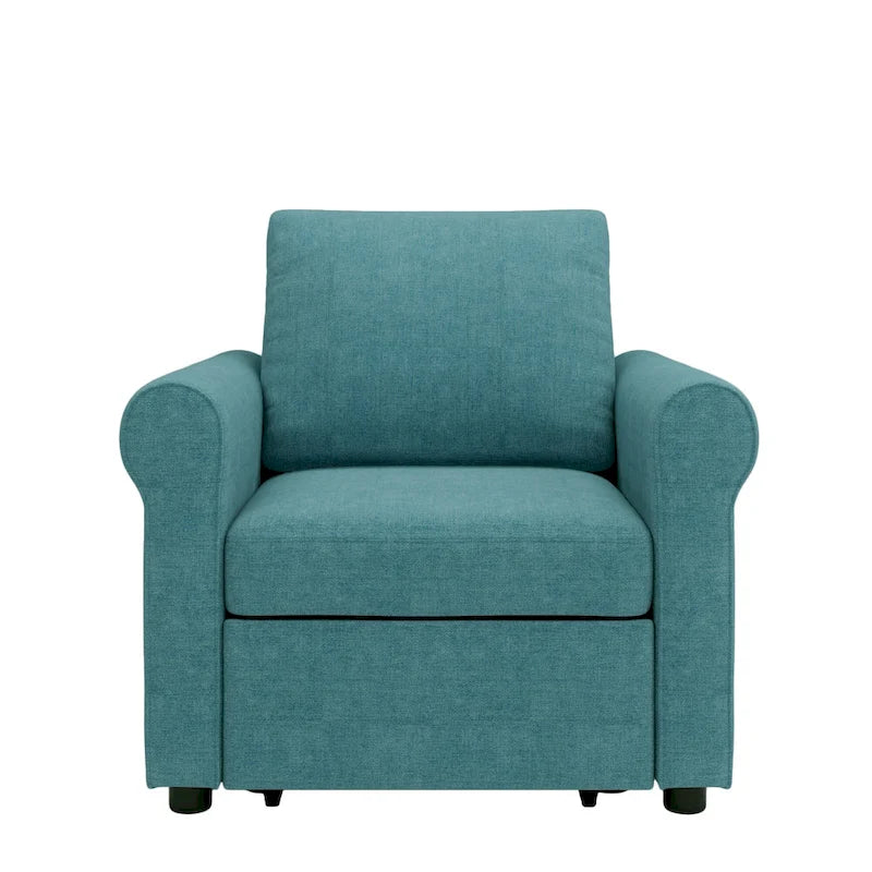 Linen 3-in-1 Convertible Sleeper Chair - Single