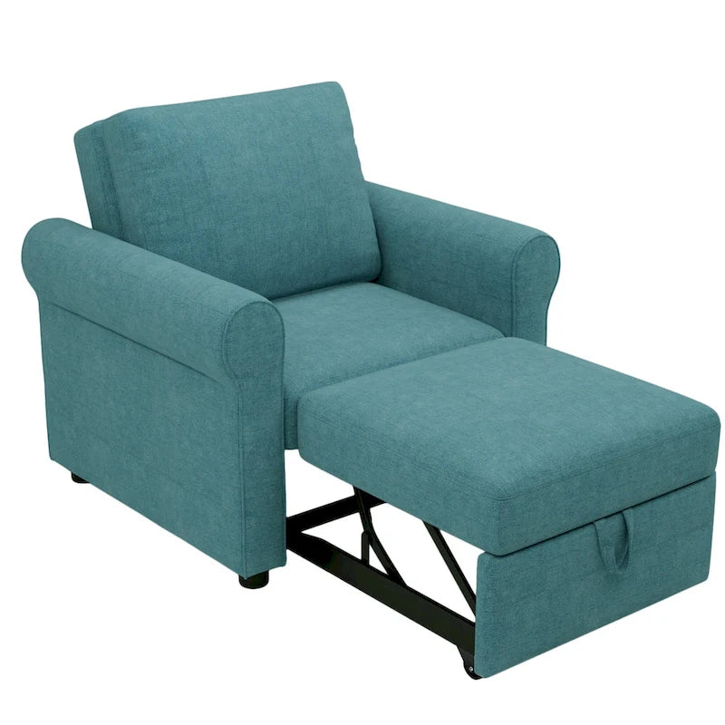Linen 3-in-1 Convertible Sleeper Chair - Single