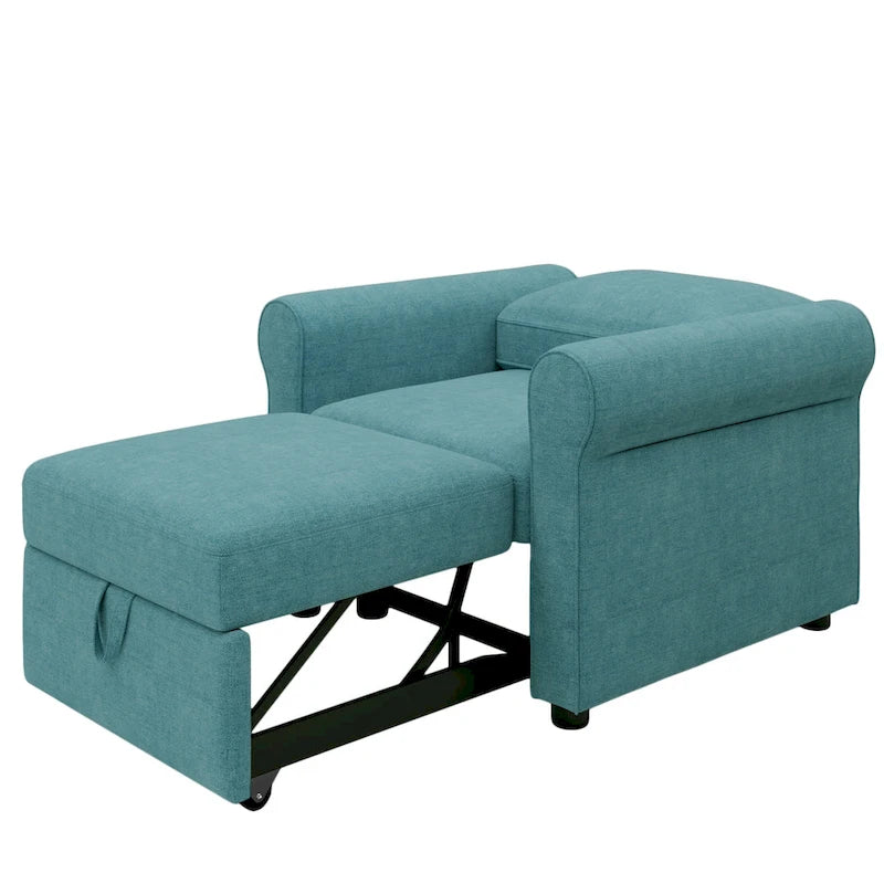 Linen 3-in-1 Convertible Sleeper Chair - Single