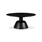 Dark Brown Round Pedestal Coffee Table - 30"
