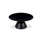 Dark Brown Round Pedestal Coffee Table - 30"