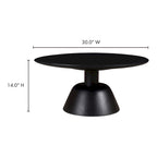 Dark Brown Round Pedestal Coffee Table - 30"