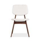 Beige Boucle Dining Chairs - Mid-Century Style - Set of 2