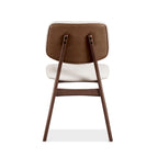 Beige Boucle Dining Chairs - Mid-Century Style - Set of 2