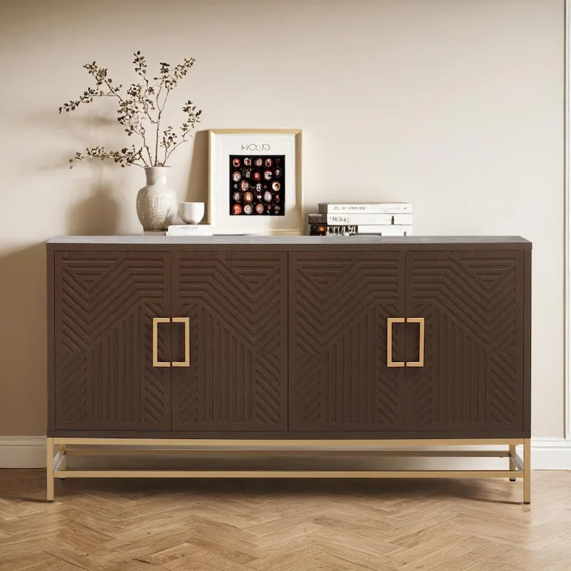 Retro Sideboard - MDF with Adjustable Shelves