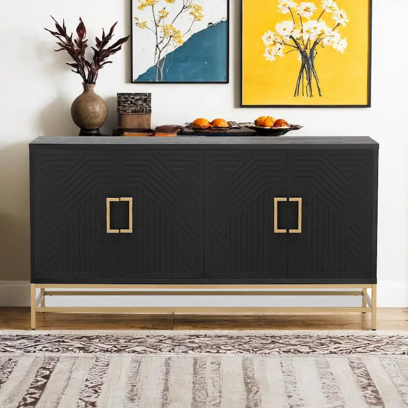 Retro Sideboard - MDF with Adjustable Shelves