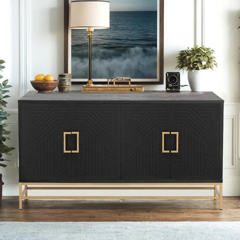 Retro Sideboard - MDF with Adjustable Shelves