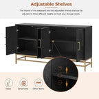 Retro Sideboard - MDF with Adjustable Shelves
