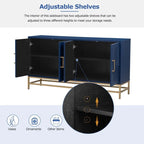 Retro Sideboard - MDF with Adjustable Shelves