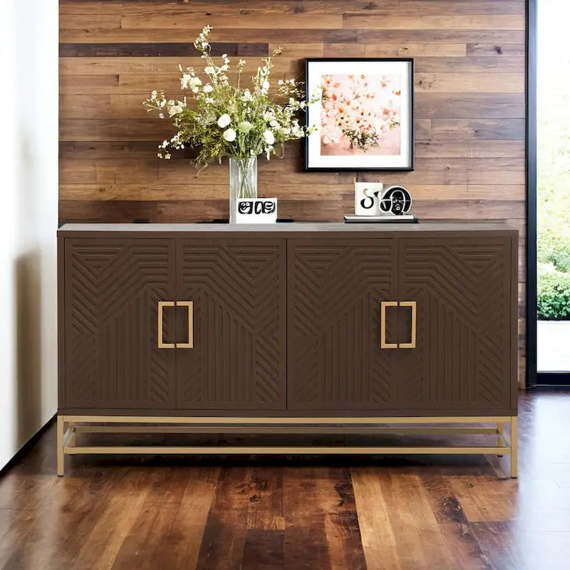 Retro Sideboard - MDF with Adjustable Shelves